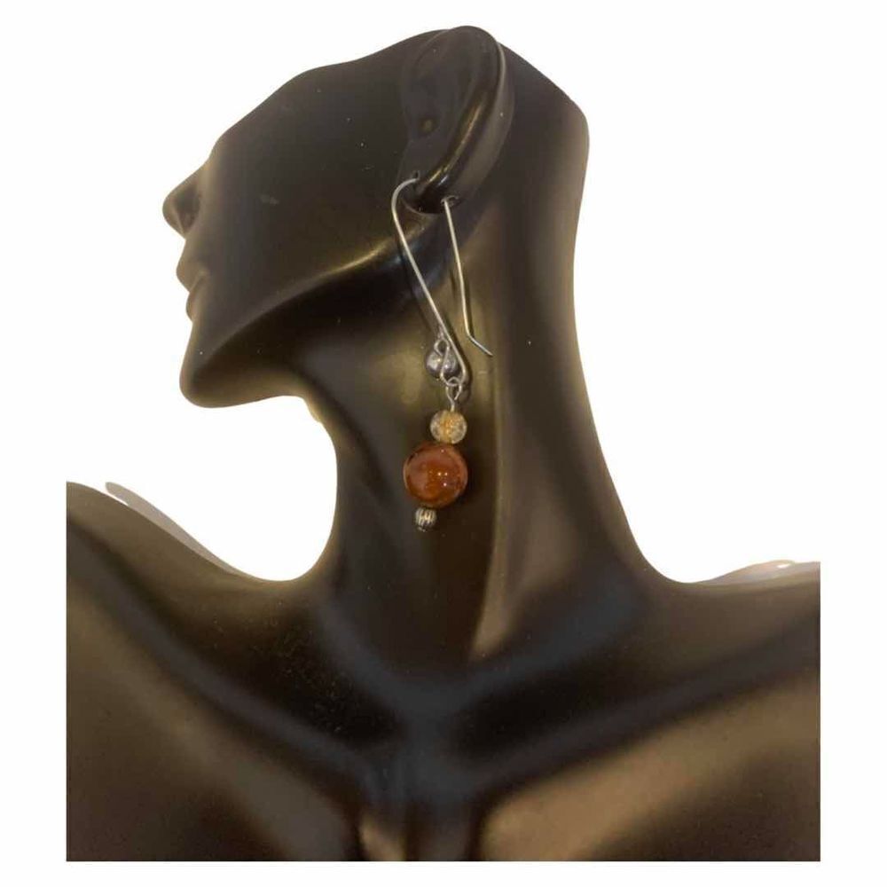 Handmade Beaded Dangle Earrings